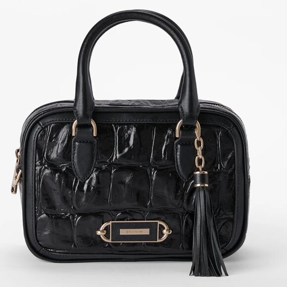 Brahmin Handbags - NWT - Brahmin Mara - Black Castle View Crossbody Purse and Matching Wallet